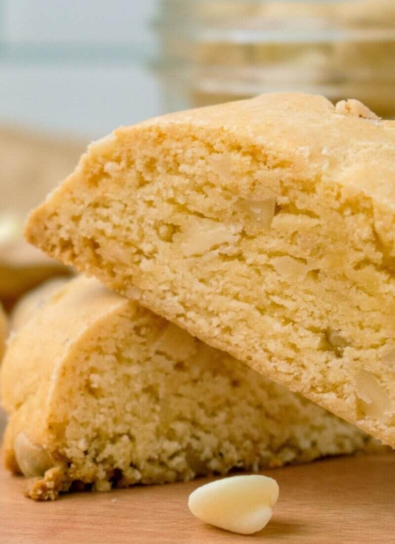 Gluten Free White Chocolate Macadamia Nut Biscotti