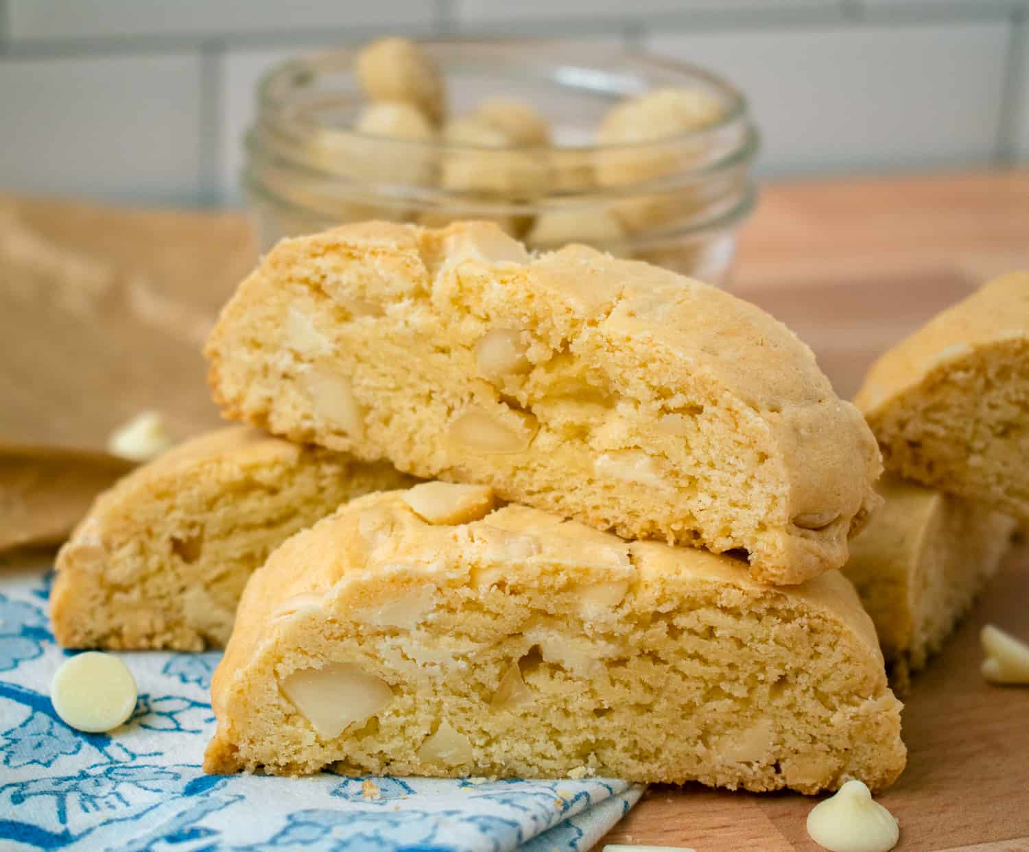 Gluten Free White Chocolate Macadamia Nut Biscotti