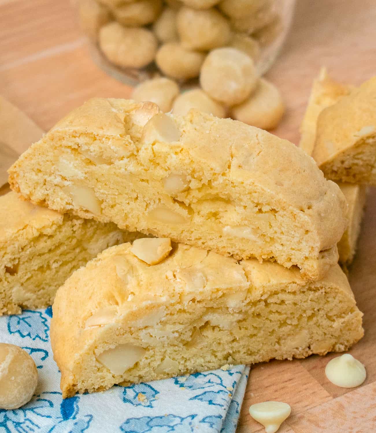 Gluten Free White Chocolate Macadamia Nut Biscotti