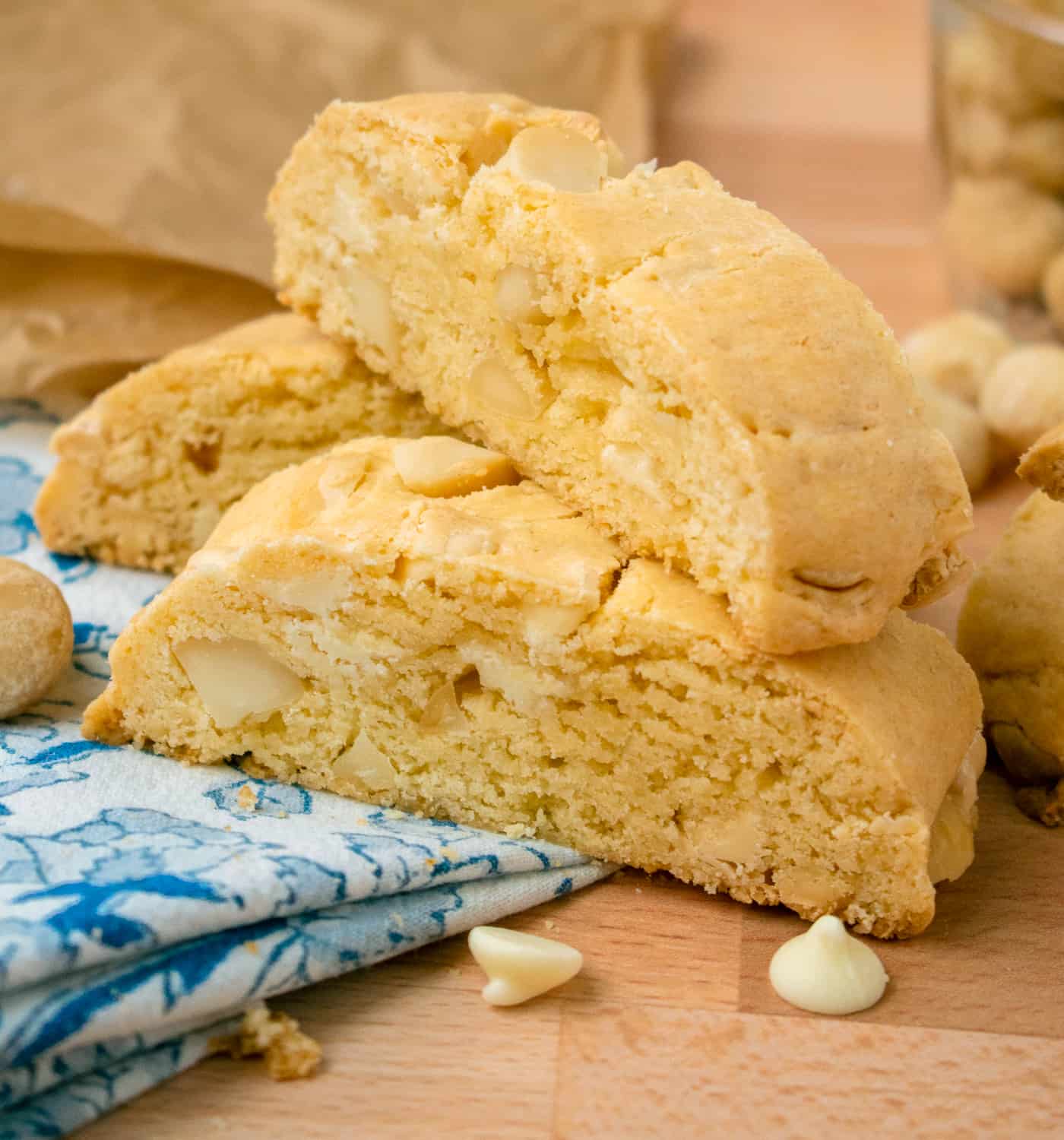 Gluten Free White Chocolate Macadamia Nut Biscotti