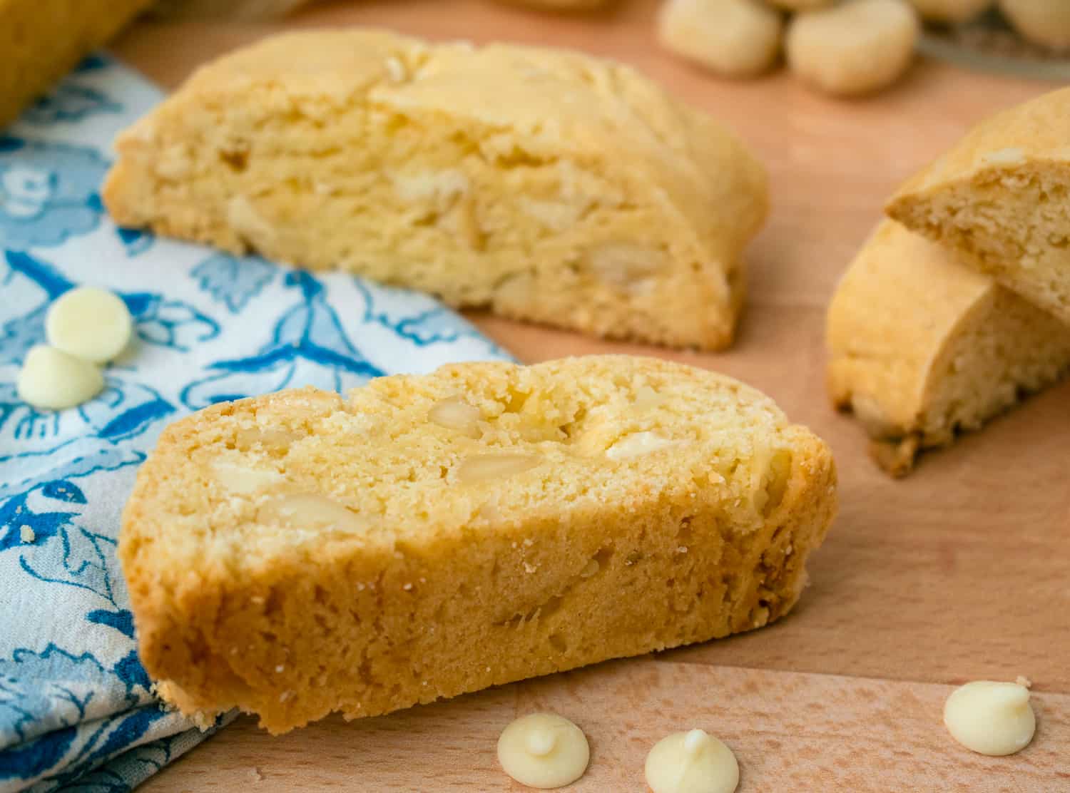 Gluten Free White Chocolate Macadamia Nut Biscotti