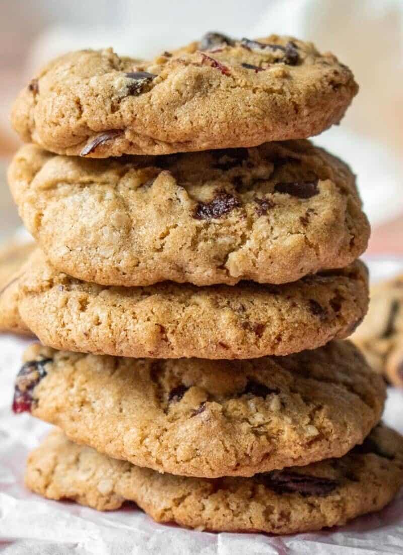 The Best Dark Chocolate Cranberry Oatmeal Cookies (Gluten-Free)