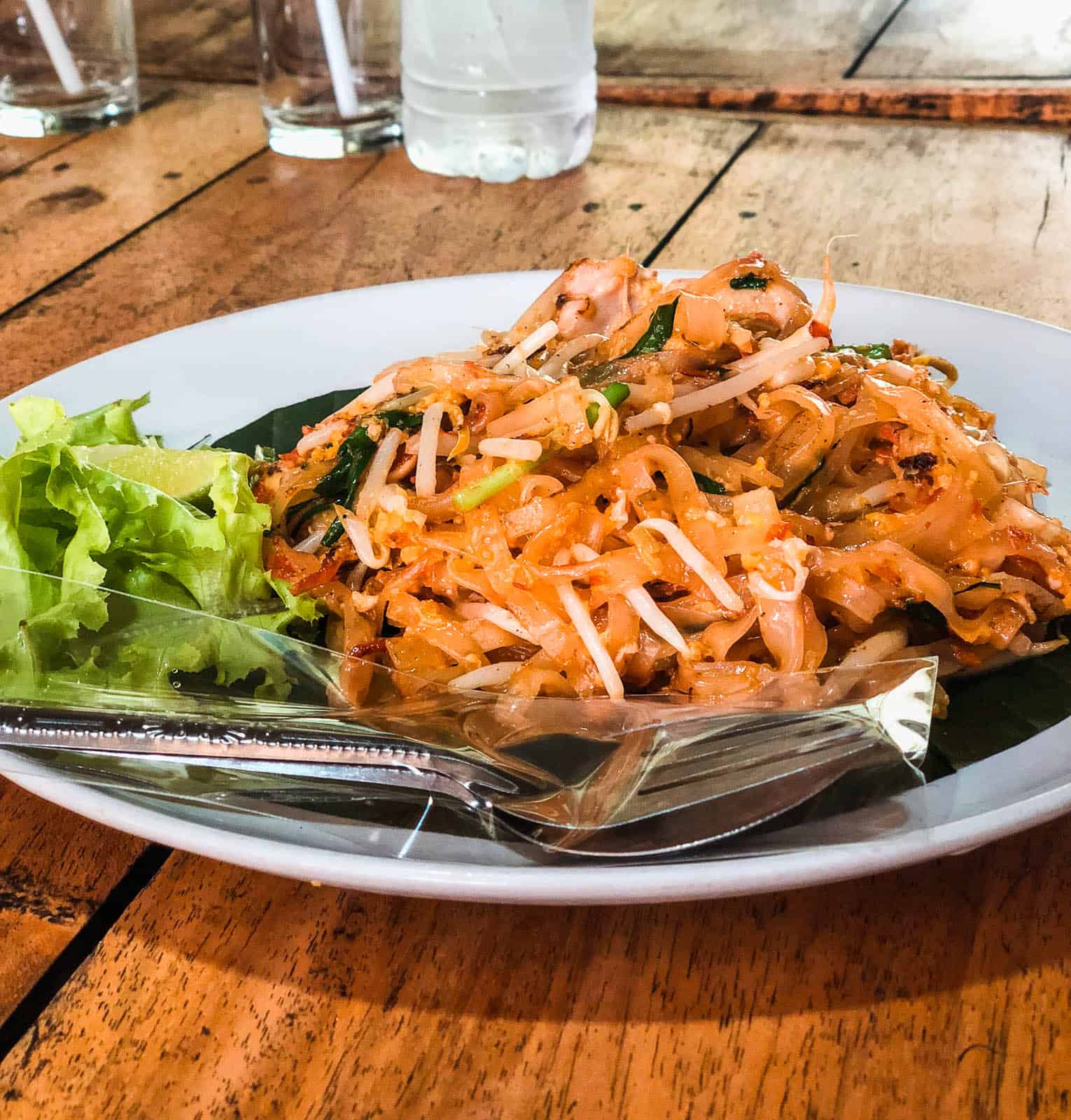 Pad thai for lunch during a visit to Chiang Mai's Doi Inthanon park as part of a four-day itinerary