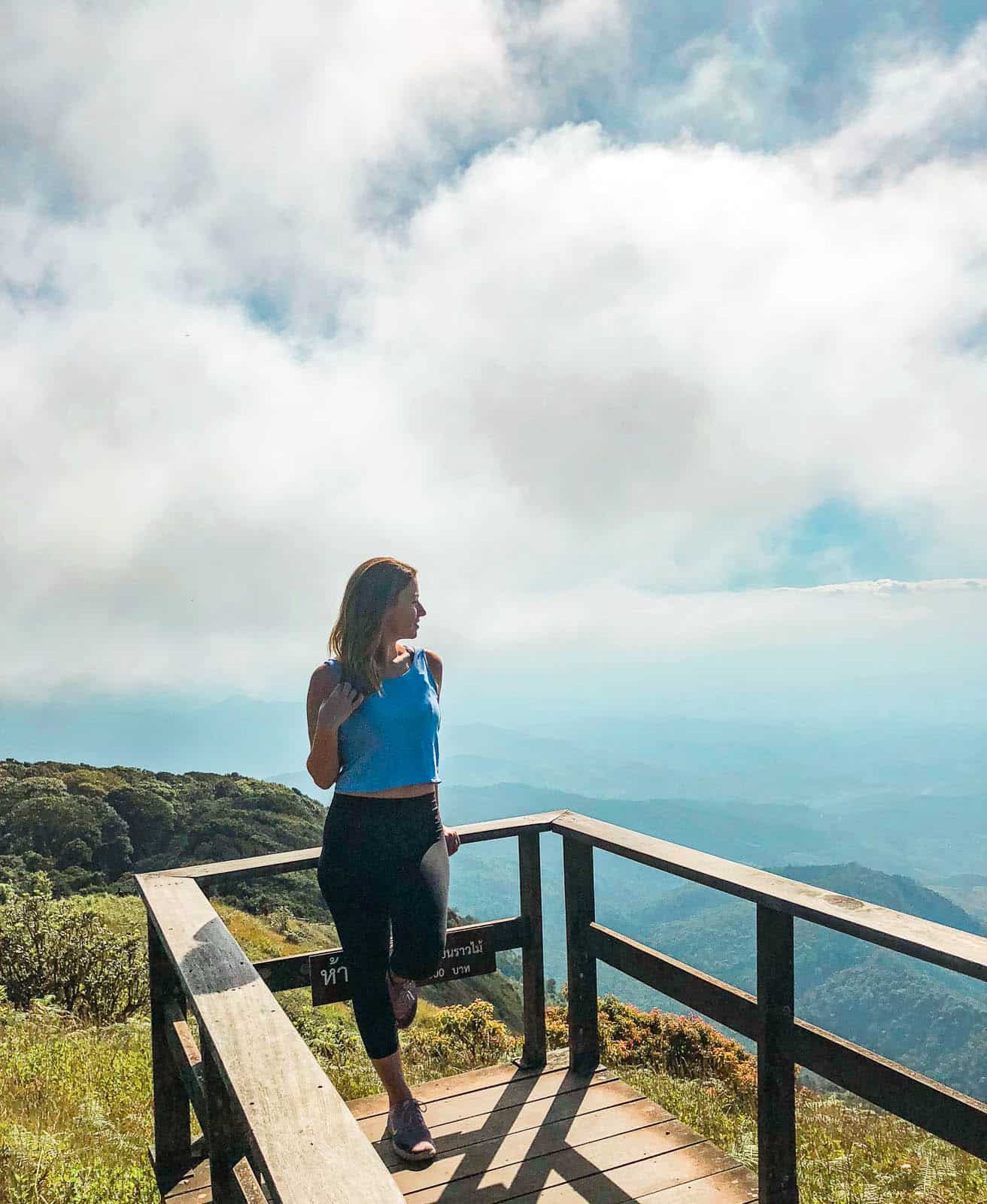 A lookout point during a hike at Doi Inthanon national park in Chiang Mai