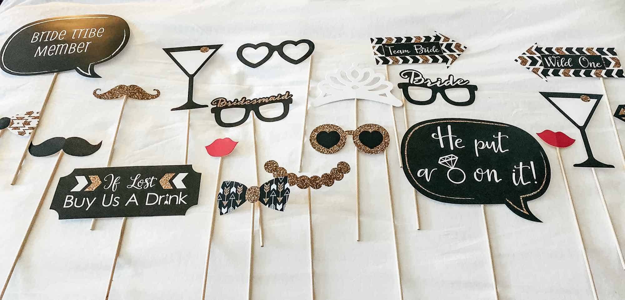 Bachelorette Party Photo Booth Props Station