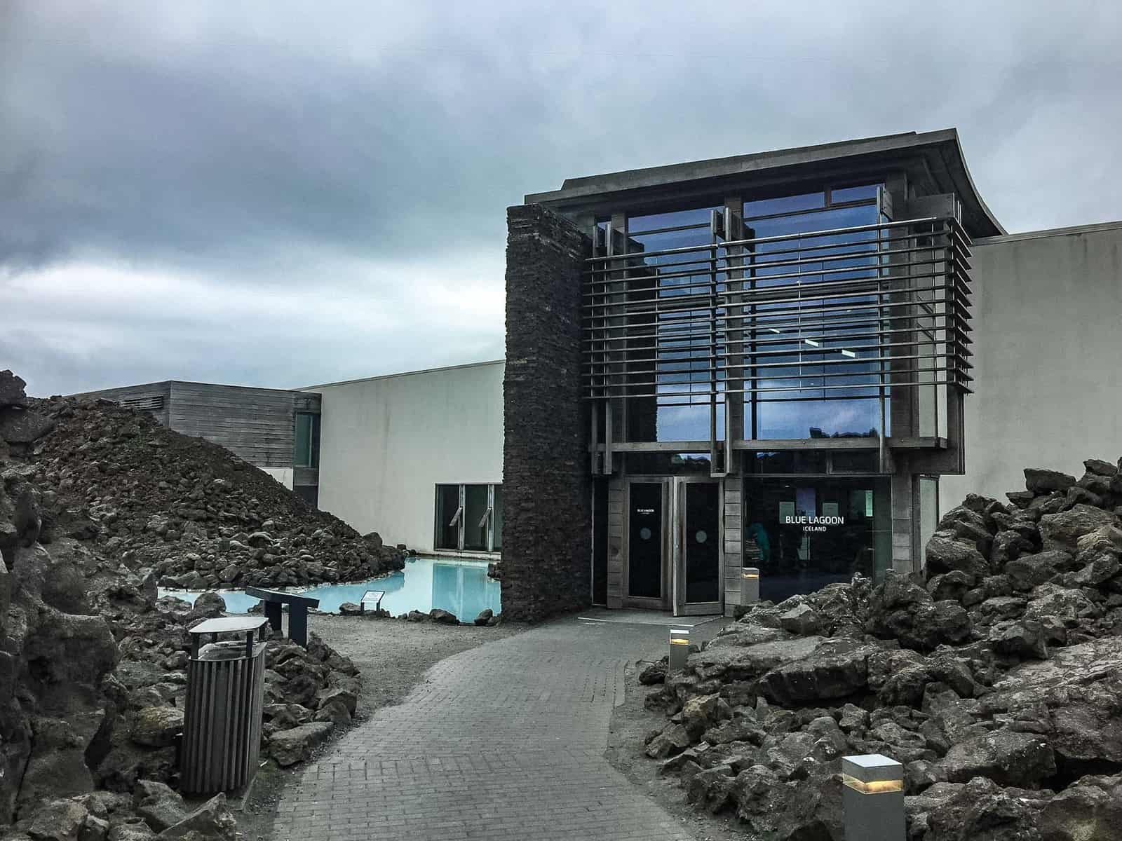 Entrance to the Blue Lagoon in Reykjavik Iceland