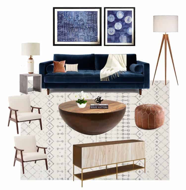 Get the look for less: Mid-Century Modern Living Room Decor Inspiration