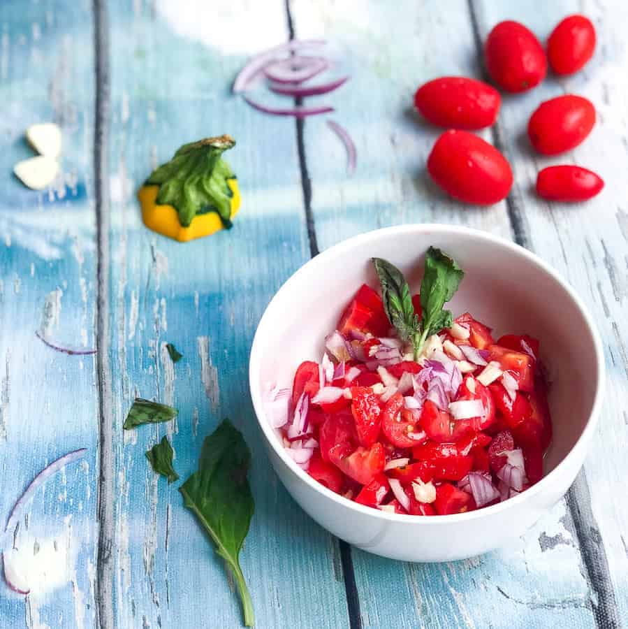 Summer Squash Tomato Bruschetta Boats Recipe Ingredients