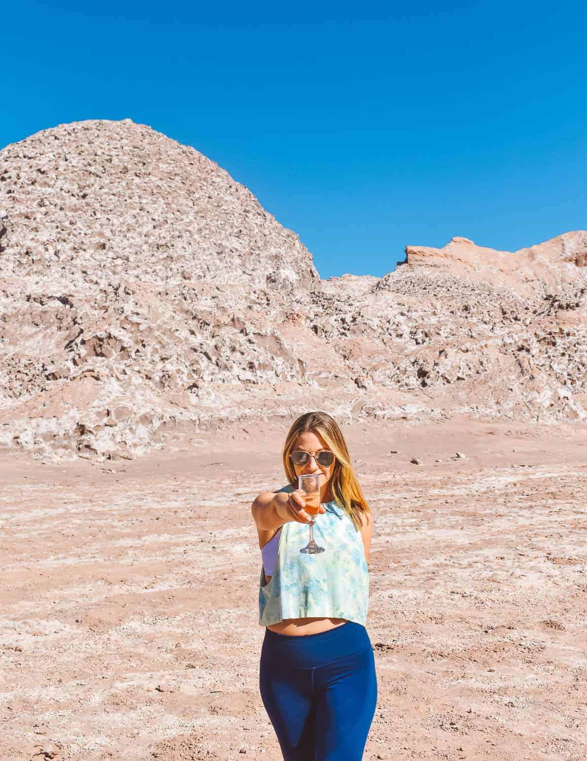 Hiking in Moon Valley in the Atacama Desert