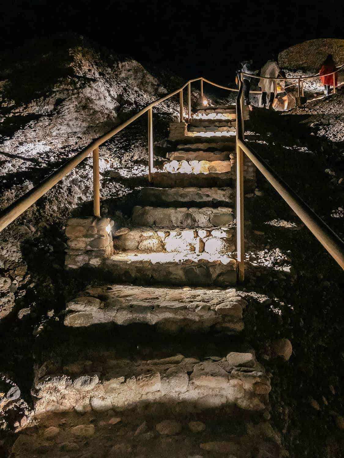 Stairs up to Alto Atacama hotel's private stargazing observatory in San Pedro de Atacama