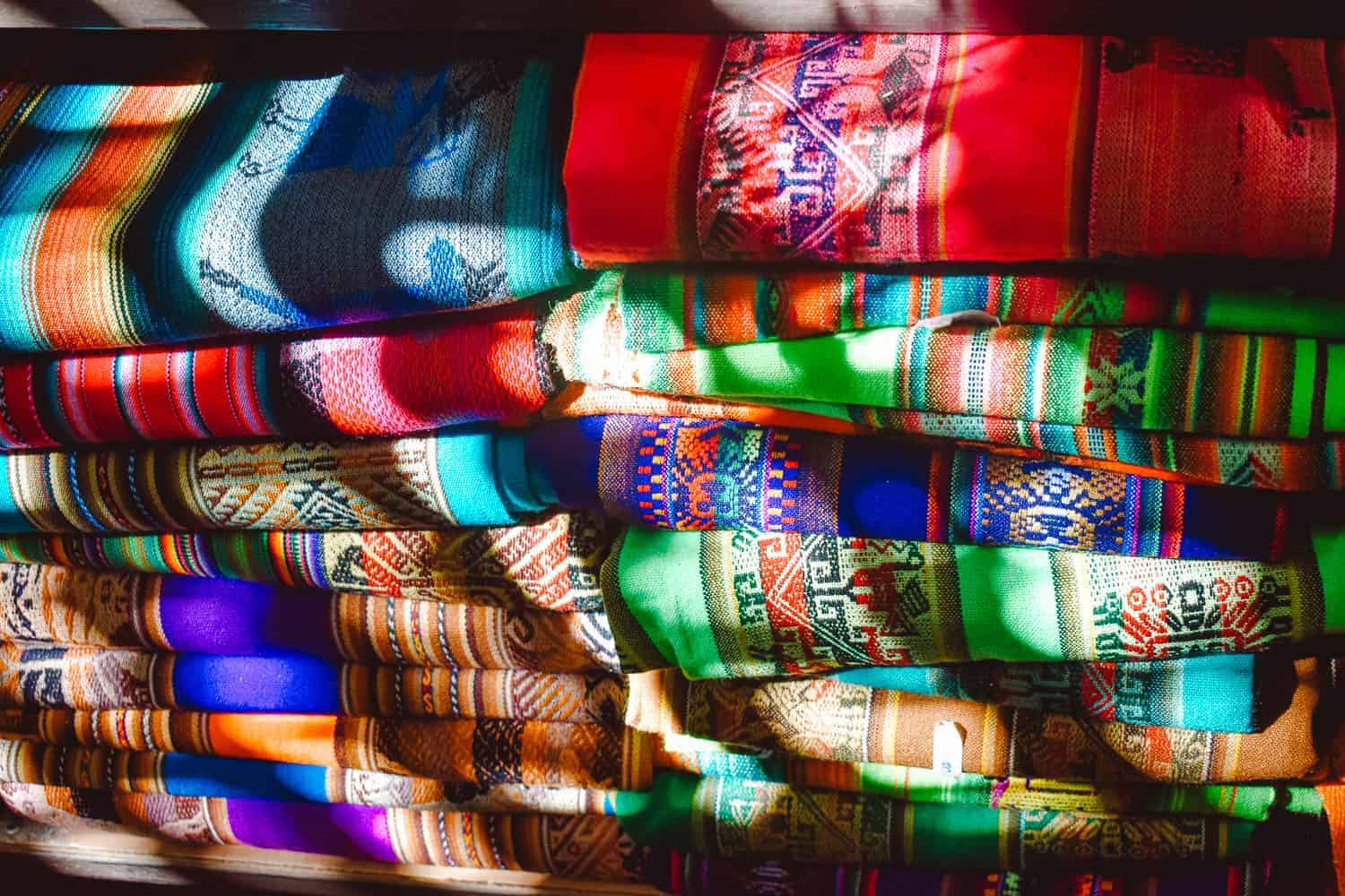 The textiles at the market in San Pedro de Atacama