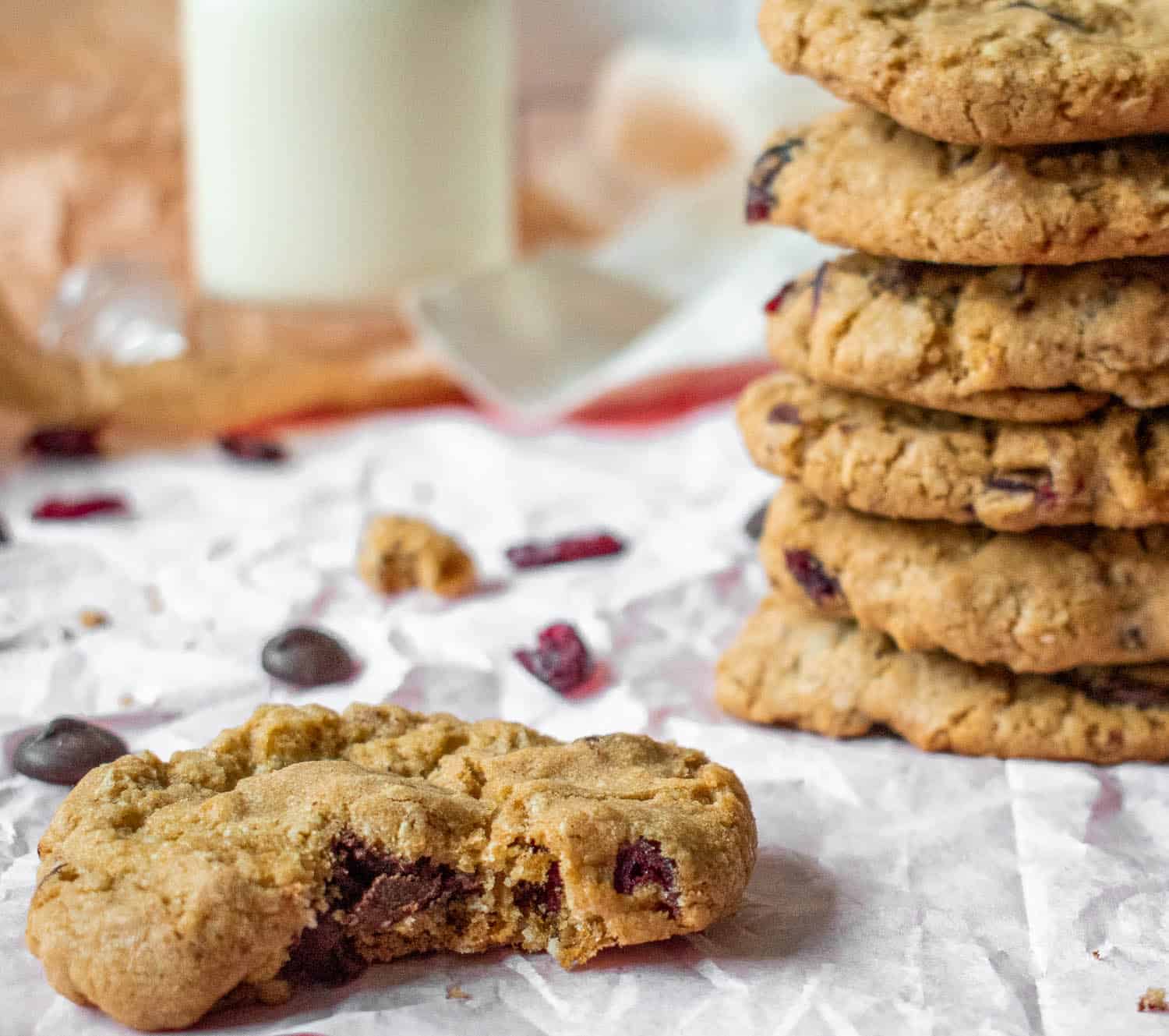 Dark chocolate cranberry oatmeal cookie recipe