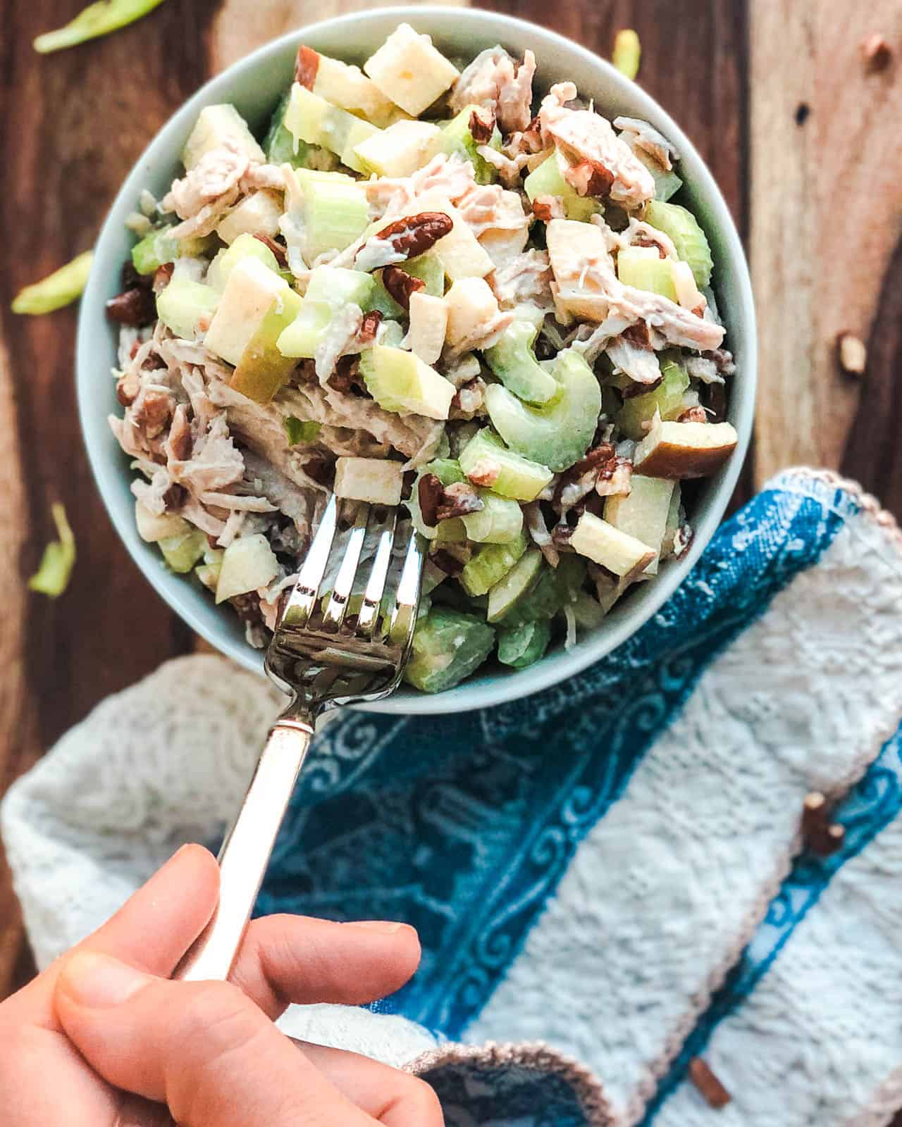 Easy chicken salad recipe for healthy weekday lunches.