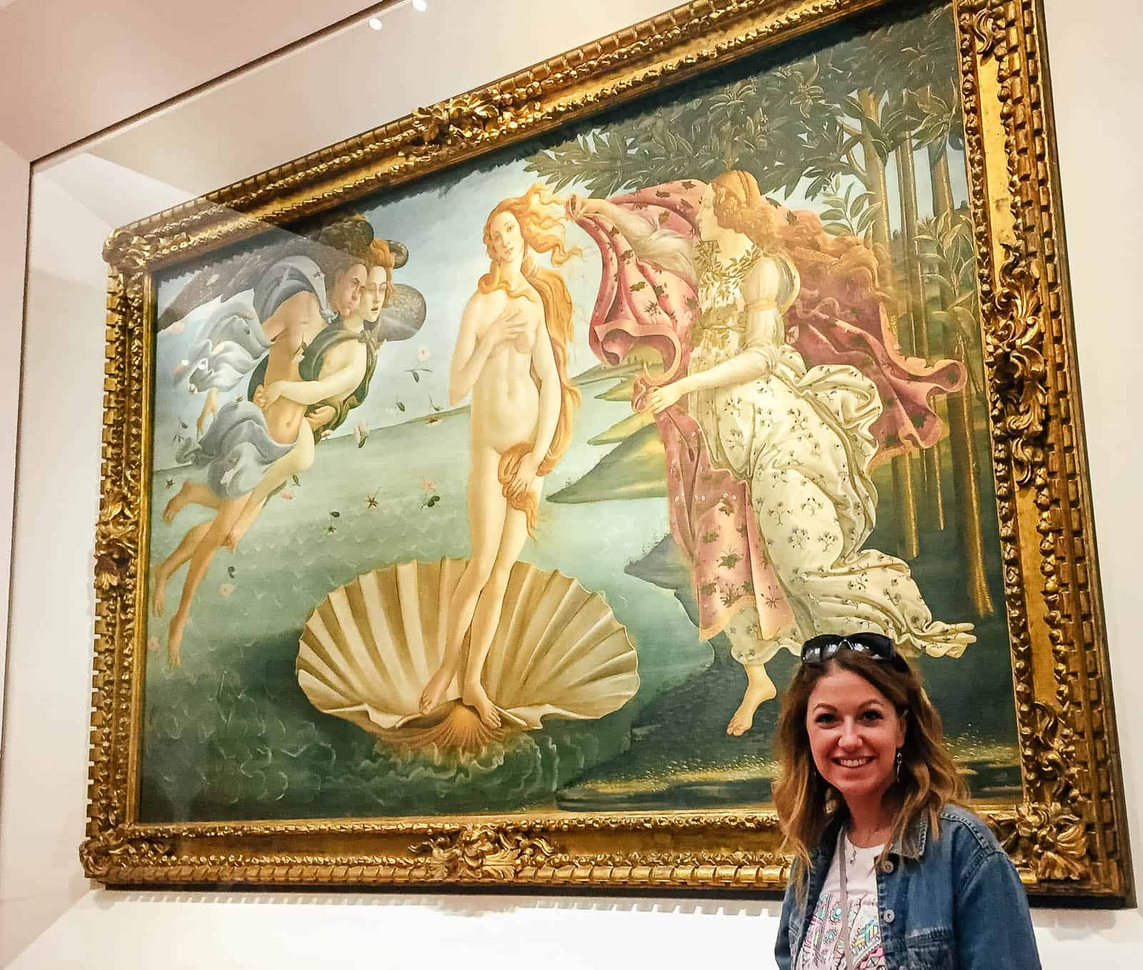 Botticelli's birth of venus painting at the uffizi gallery in florence