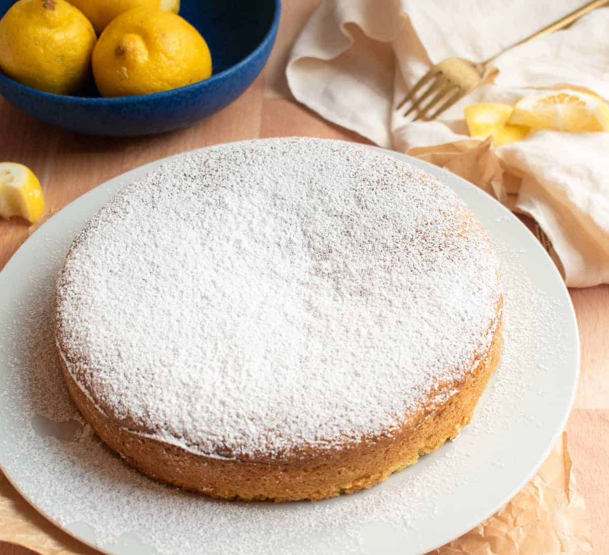 Gluten-free dairy-free lemon olive oil cake recipe