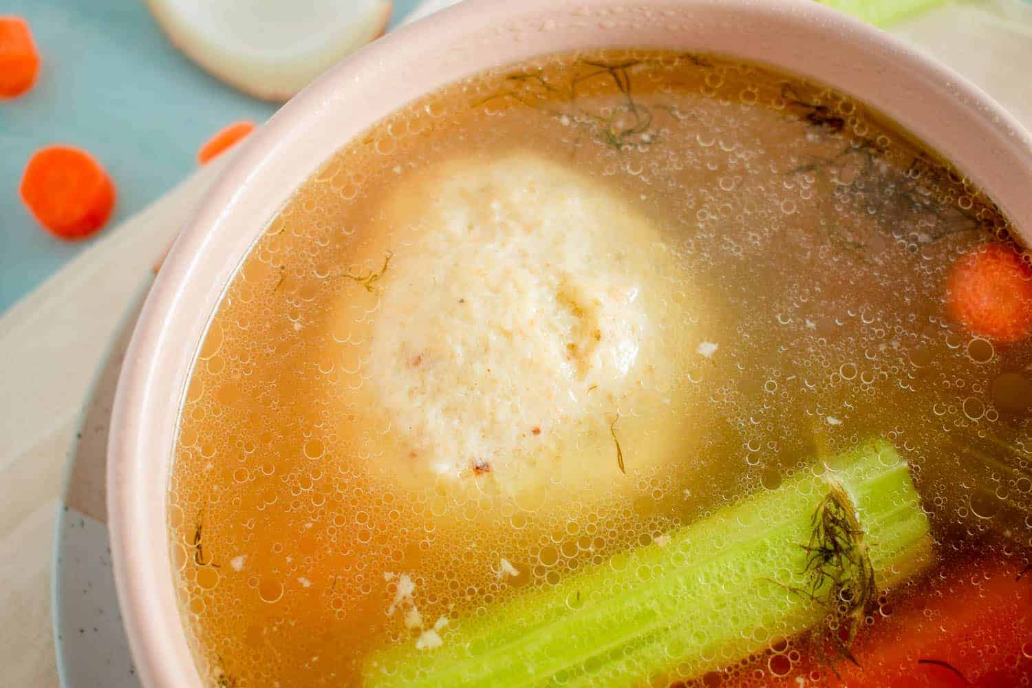 Homemade matzo ball soup recipe