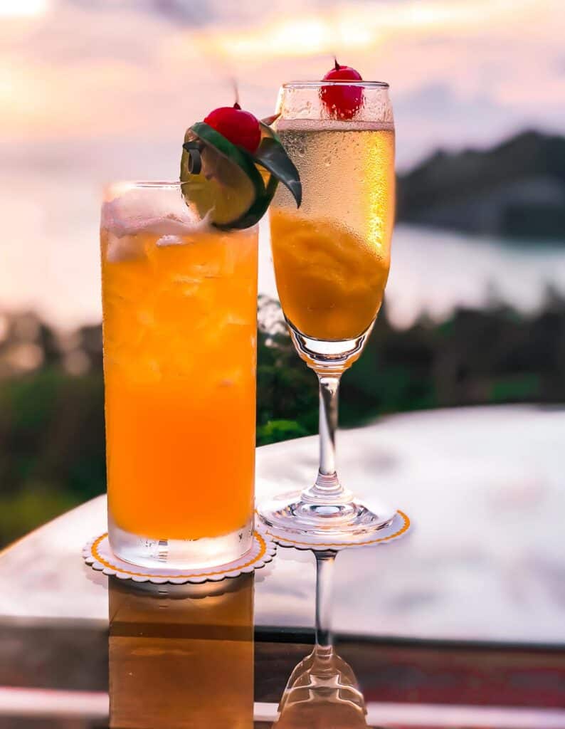 Cocktails on the deck at Pimalai Resort and Spa ni Koh Lanta Thailand Hotel Review
