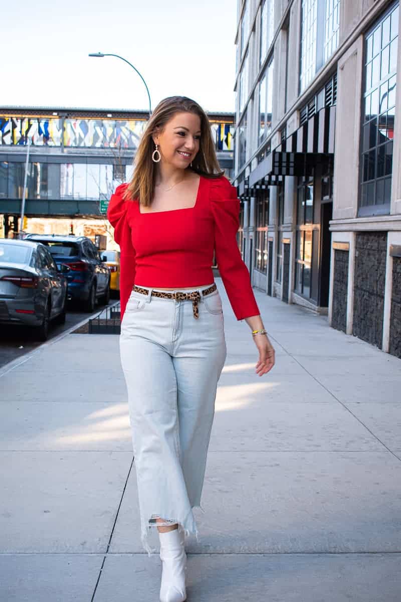 red top outfit ideas