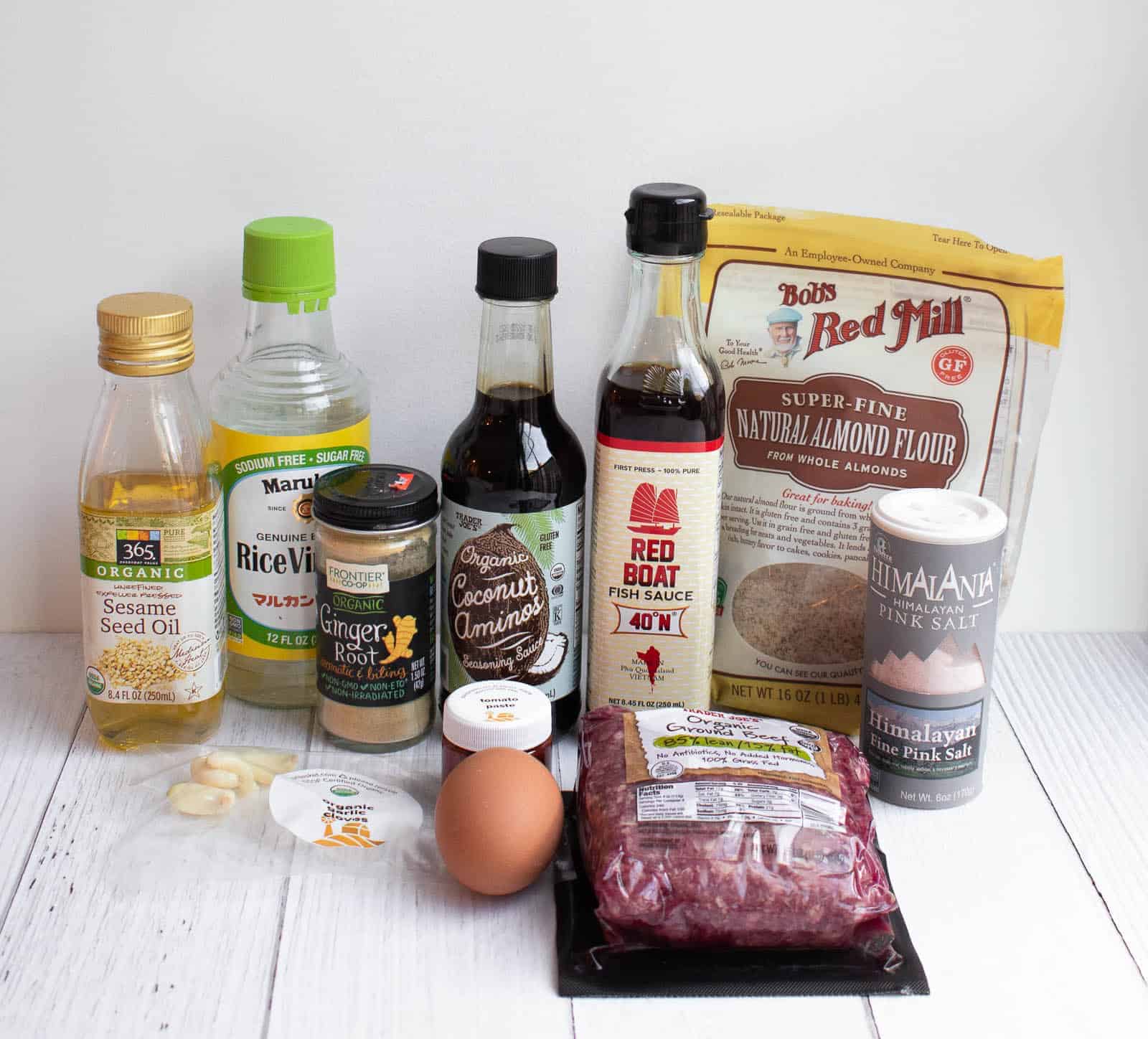 Ingredients for a sticky asian meatball recipe