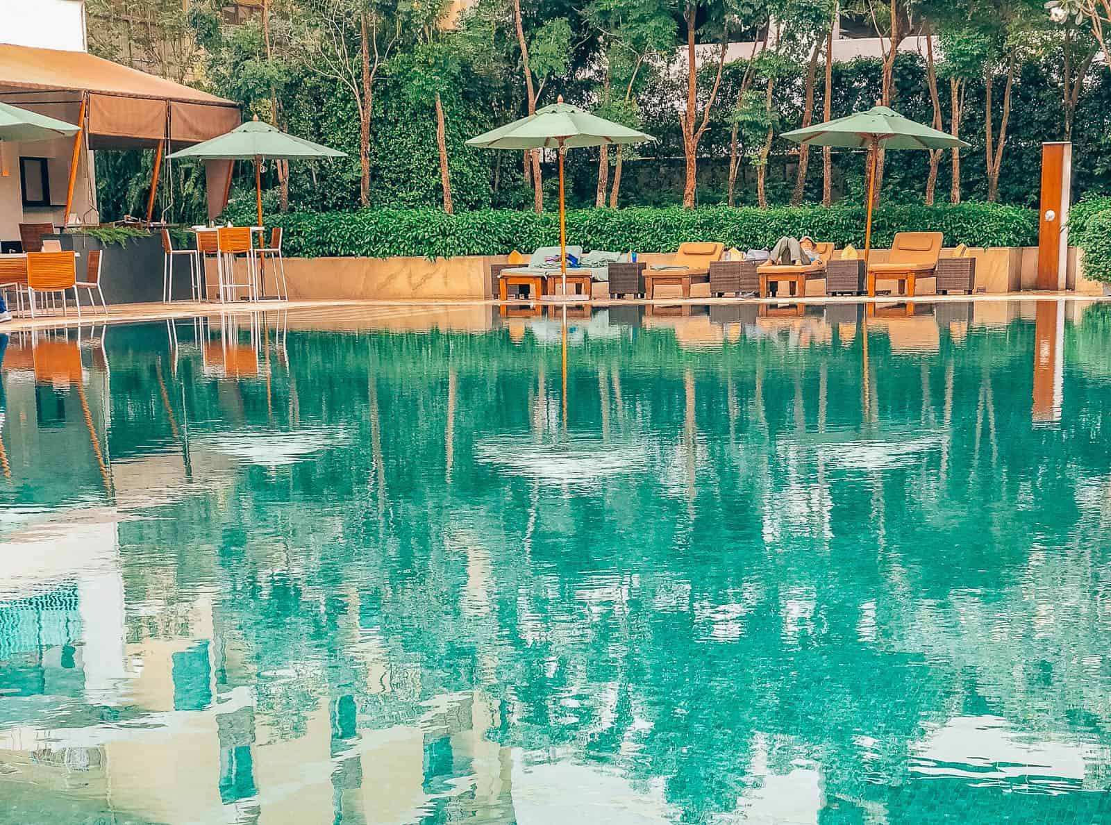 Outdoor pool at Sukhothai Bangkok hotel