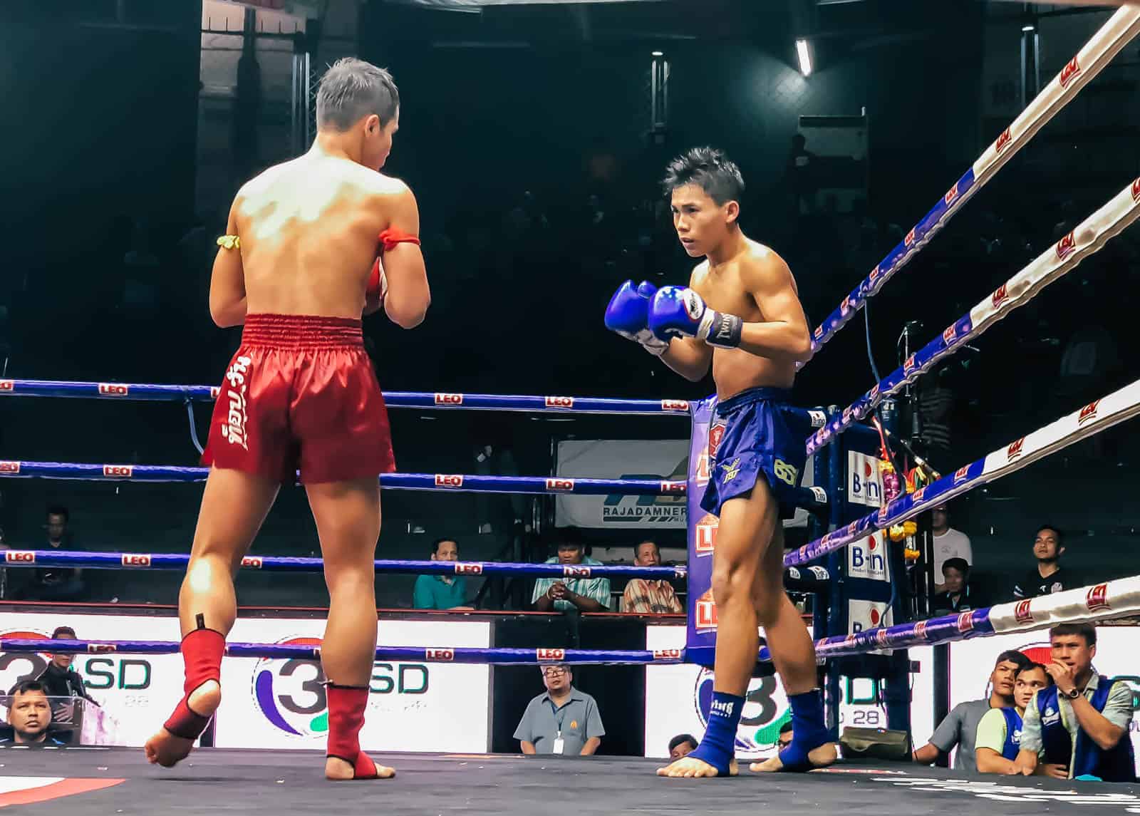 Muay Thai fight in Bangkok at Rajadamnern Stadium