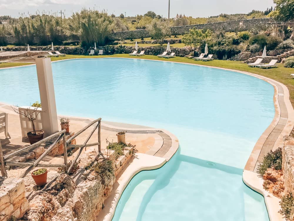 Pool at Masseria Cervarolo in Puglia Italy