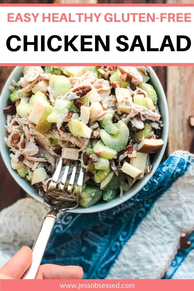 Easy & healthy chicken salad recipe that is perfect for quick gluten-free lunches! 