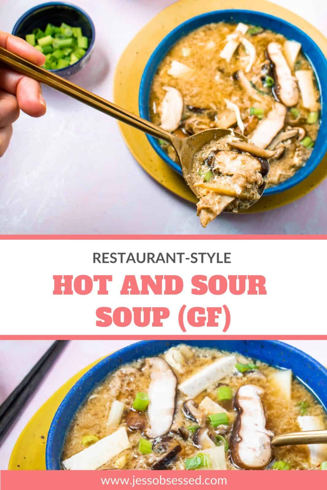 Restaurant style homemade gluten-free hot and sour soup recipe -better than takeout! 
