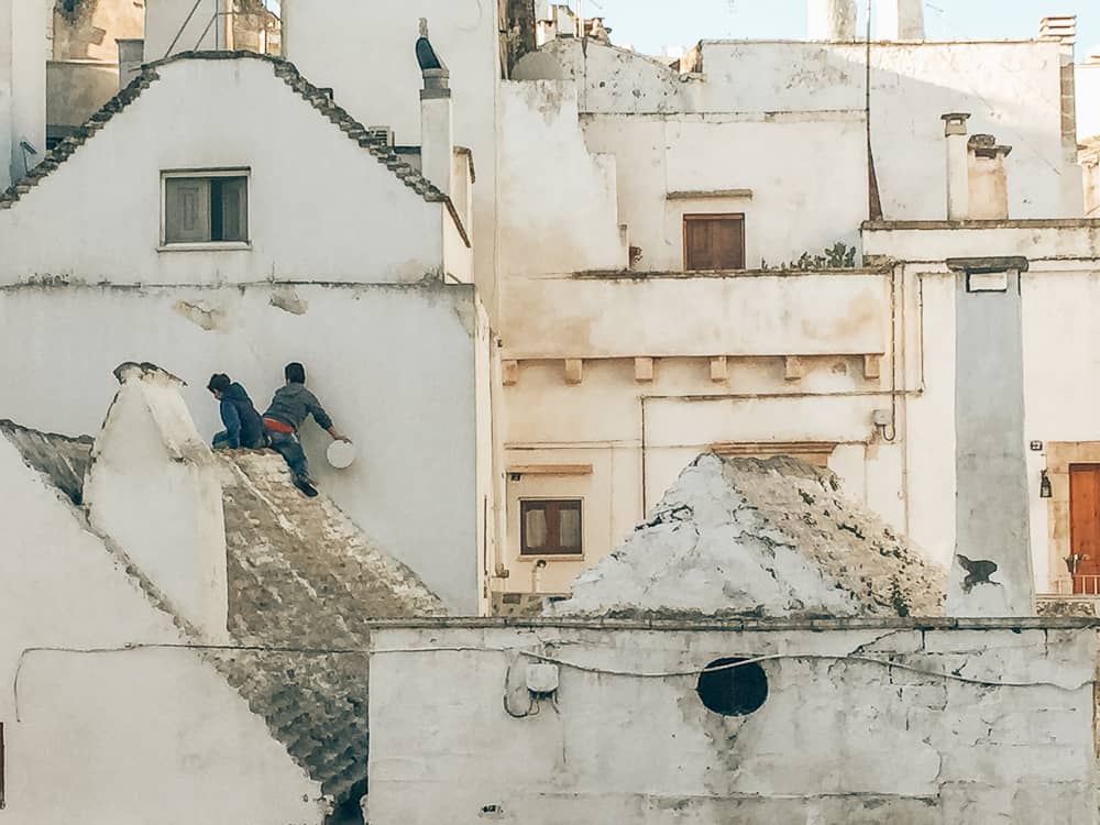 White washed buildings in Puglia Italy