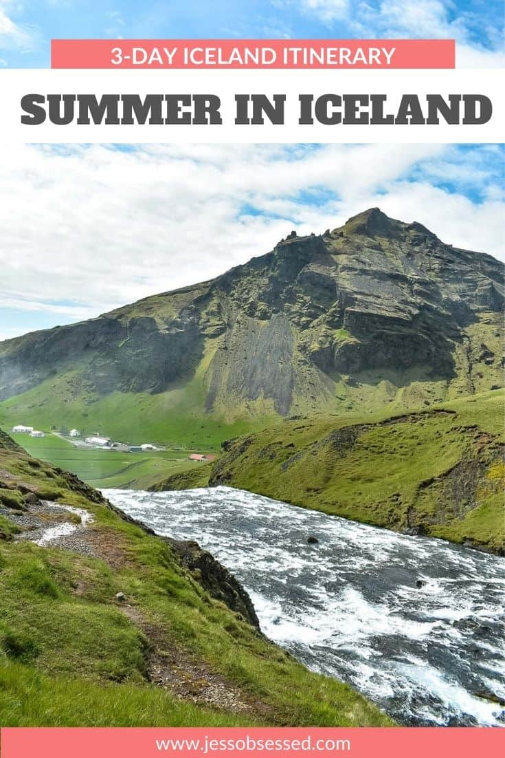 3 Day Itinerary For Iceland in the Summer Pin 