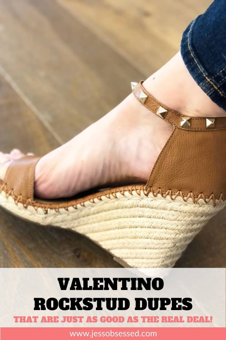 Valentino Rockstud wedge sandal dupes that are just as good as the real deal, and are way more affordable. 