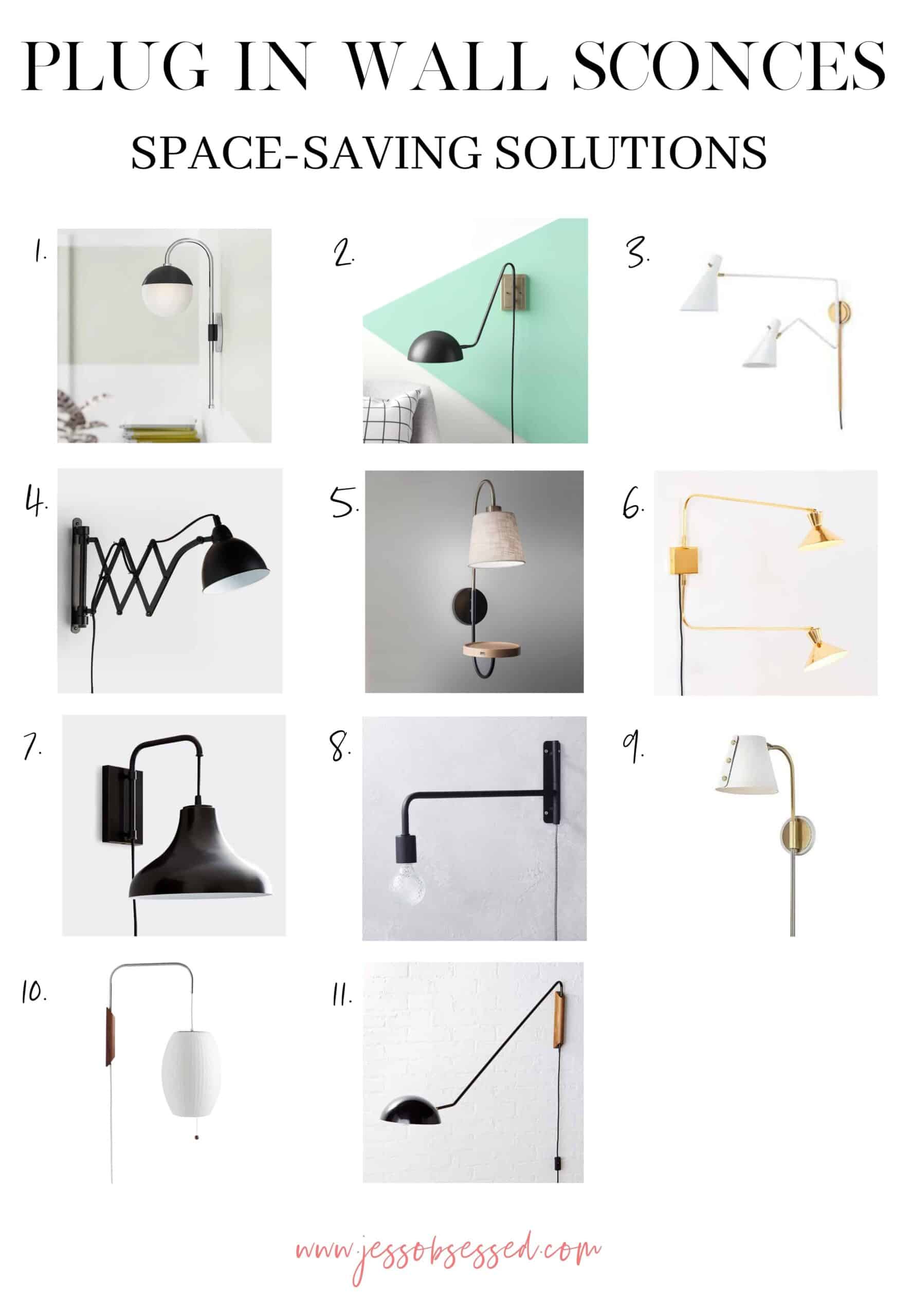 Best plug-in wall sconces to buy for small apartments and space-saving solutions