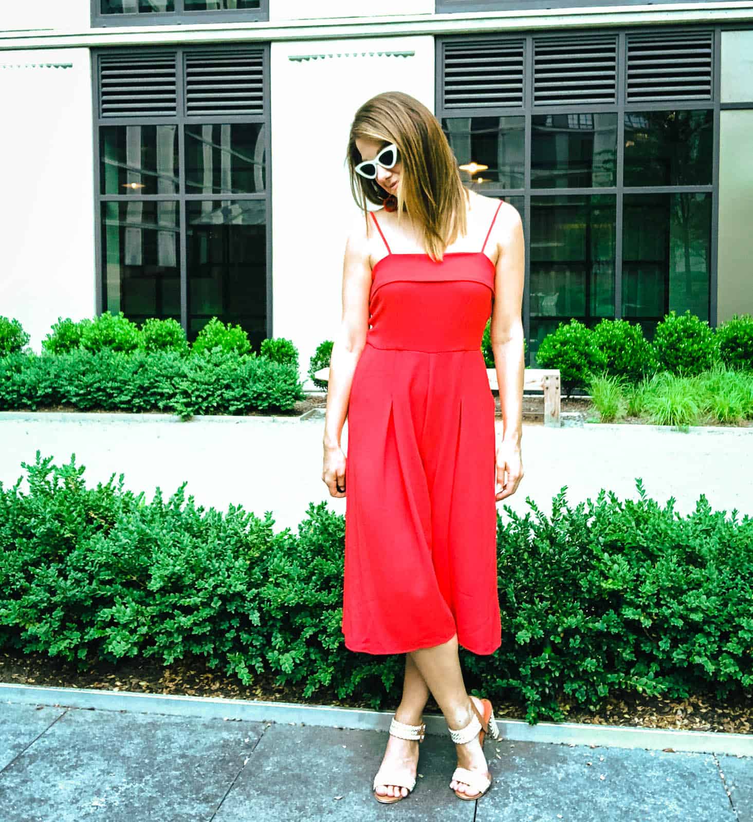 How to style a red jumpsuit